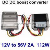 IP68 Shockproof Small Size Converter Step up Transformer 12V Solar Panels Charge 48V Battery (DC 12V to 56V 2A)