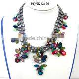 Newset design wholesale chunky large style gemstone jewelry fancy necklace