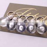 >>>Silver Bright Creative LED Flash Lights Mini Bulb Torch Chain Keyring Birthday Gift Design Keychain Keyring Clear Lamp/ thumbnail-3