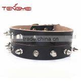 Black Large Spiked Leather Dog Collar With Many Size thumbnail-2