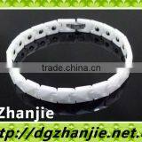 High Polished White Ceramic Diamond Cut Bracelets#13000