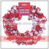 12 Foot Red & Pink Foil Cut Out Hearts Wire Garland Valentines Day Decoration thumbnail-1