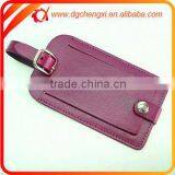Promotional Airplane Genuine Leather Golf Luggage Bag Tag With Customized Logo