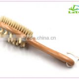 Natural Bristle Bath Body Shower Brush with Long Wooden Handle