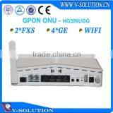 A Year Warranty 4 GE + 2 FXs + USB Port FTTH GPON WIFI ONU