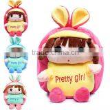 2016 Popular Promotional Plush Cartoon Doll Children's School Backpack thumbnail-2