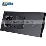 Crystal Glass Electric Socket With Usb Modular Socket Free Matching thumbnail-3