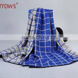 China Red Tartan Grid Plaid Shawl Pashmina Poncho Scarf for Ladies Girls Winter Late Autumn thumbnail-2