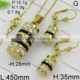 New Arrival Wholesale Price 18k Italian Gold Jewelry Set thumbnail-4