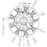 100mm Double Plastic Omni Wheel W/Bearing Rollers & Central Bearing 14058 thumbnail-4