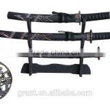 Handmade Katana Sword With 1095 Carbon Steel Blade and Copper Tsuba JL943 thumbnail-1