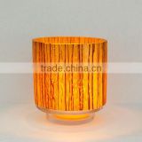 Creative Christmas wood grain design glass candle container candle glass jar