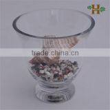 Handblown Clear Storm Lantern, Practical Home Use Candle Holder thumbnail-1