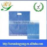 blue biodegradable cut handle bag