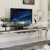 Silver Metal Corner Table Mirrored Side Table thumbnail-3