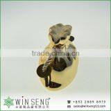 Sexy Lovely Small Gold Ceramic Bag Shape Piggy Bank for Decoration thumbnail-2