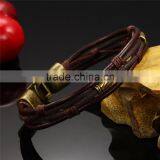 Cheap Price Multilayer Genuine Leather Men Bracelets Casual/Sporty Easy Alloy Hook Link Chain Men Jewelry thumbnail-4