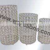 Crystal Beaded Votive/Decorative Tea Light Votive/Round Shape Tea Light Votives thumbnail-6