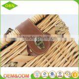 China Factory Custom Cheap Wholesale Personalized Luxury 4 - 6 Person Willow Woven Wicker Picnic Basket Set thumbnail-6