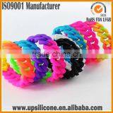 Colorful Fluorescent Braided Silicone Bracelets Silicone Chain Bracelet thumbnail-4