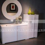 White Bedroom Furniture / Wood Double Bed / Latest Double Bed Designs B57 thumbnail-6