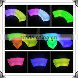 LED Colorful Garden Dining Table Bench Seats /classic Wicker Snake Bench thumbnail-5