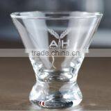 5oz Etched Laser Engrave Glass Sand Blasted Logo Wine Glass Cup thumbnail-1