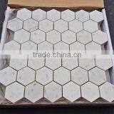 MM-CV243 Cheapest Flooring Designs Natural Stone Marble Hexagonal Mosaics Tiles thumbnail-2