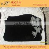 Carved Rose Headstone Black Granite Pet Headstone Tombstone Shape Sculpture thumbnail-1