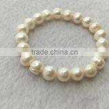 Simple Design AA 7-8mm White Freshwater Pearl Bracelet thumbnail-1
