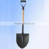 Round Pointed Steel Shovel With Wooden Handle thumbnail-2