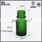 5ml Frosted Green Small Glass Oil Bottle Wholesale With Big Head Dropper thumbnail-4