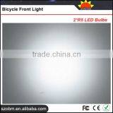 Wholesale Aluminum Alloy 2* R5 LED 4 Mode With 4*18650 Battery Pack 500 Lumens Bicycle Front Light thumbnail-6