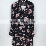 Original Design Women Printed Dress Fashion Chiffon Flower Shirt Dress thumbnail-2