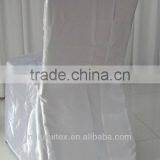 Round Top Banquet White Satin Fabric Chair Cover for Wholesale Price thumbnail-1