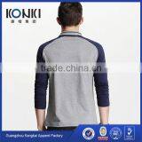 Custom Raglan 3/4 Sleeve Polo T-shirts 100% Cotton thumbnail-2