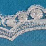 Cheapest Wedding Decoration Lace Embroideried Petal Taffeta Bridal Veil thumbnail-3