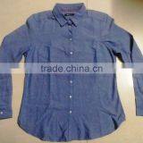 Ladies L/S Oxford Oxford Cotton Shirt (Garment Stock Lots / Apparel Stock / Stocklots / Garment Apparel From Bangladesh ) thumbnail-3