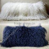 CX-D-01 Genuine Mongolian Lamb Fur Cushion Covers/ Pillow thumbnail-1