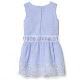 2017 New Fancy Casual Linen and Cotton Summer Short Frock Dresses for Baby Girls thumbnail-2