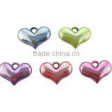 Wholesale Love Heart Shape Acrylic Charms Beads Cheap Heart Shape Plastic Charms for Diy Charm Jewelry 2016 thumbnail-1