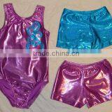 Wholesale Baby Leotards Gymnastics Leotard Turquoise Twinkle Heart Design and Two Pair Shorts thumbnail-1
