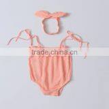 Boutique Design Muslim Crinkle Infant Romper ClothesToddler Girl Summer Playsuit thumbnail-4