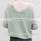 Wholesales Fashion T-shirt Long Sleeve Comfortable Designs for Ladies thumbnail-3