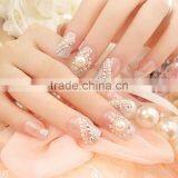 Fashionable Designed Finished Pearl Manicure Nail Tips thumbnail-5