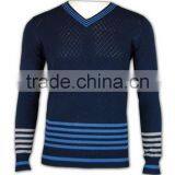 ISO9001/BSCI Manufature Popular Navy Blue Fitted Pullover Cardigan Sweater thumbnail-2