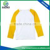 High Quality Soft Breathable Color Combination T-shirt Organic Cotton t Shirt for Kids thumbnail-1