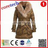 New Design Fashion Big Fur Down Jacket Factory thumbnail-3