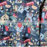 2016 Cartoon Printed Men Denim Casual Shirt thumbnail-5