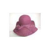 Stylish Ladies Soft Elegant Floppy Wool Felt Hats With Ribbon Band for Party, Christmas thumbnail-1